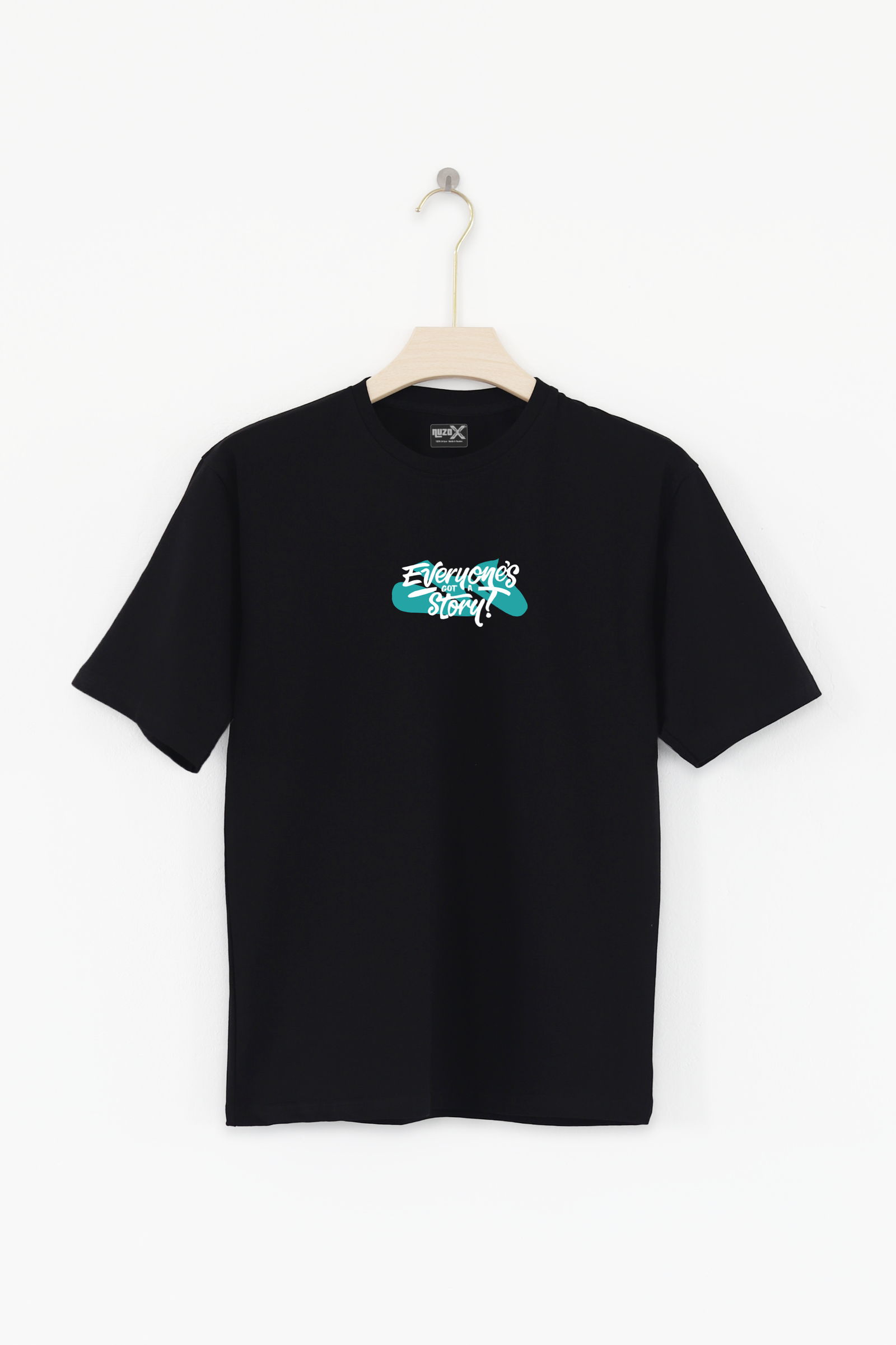 Oversized Unisex -  Cotton Printed  (Black)